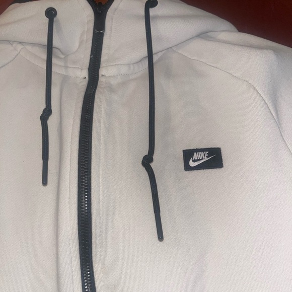 🔥 Nike Red Label Y2K Mens Modern Full Zip Sport Hoodie Sz L Bone 💰$100 - Picture 5 of 7